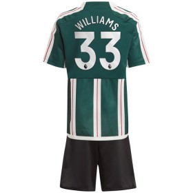 Manchester United Williams 33 Venkovní 2023-24 - Dětské Fotbalové Dresy (S/S)